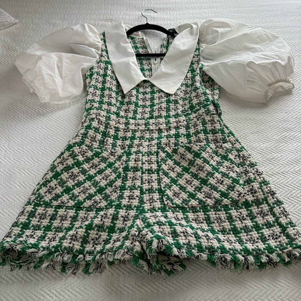 NWT Zara Puff Sleeve Romper size small
